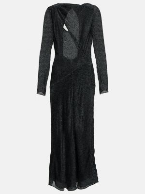 Шелковое платье миди Isabel Marant Черное