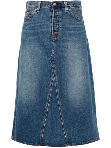 Korkeavyötäröiset mini hame Levi's sininen