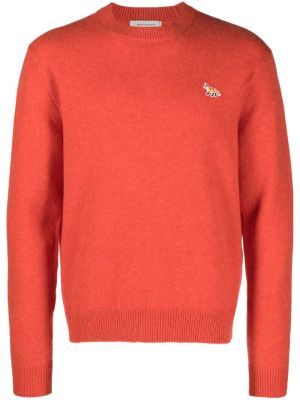 Vlnený sveter Maison Kitsuné červená