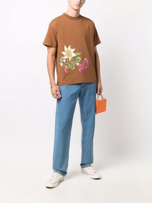Camiseta con estampado Jacquemus marrón