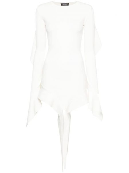 Sukienka koktajlowa drapowana Mugler biała
