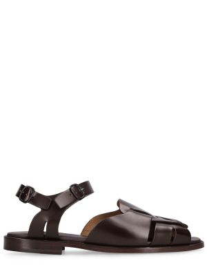 Kožené sandály Commas černé