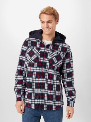 Fleece σακάκι πουκάμισου με κουκούλα Urban Classics