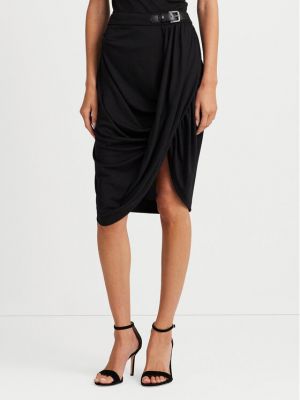 Midi suknja Lauren Ralph Lauren crna