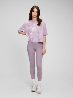Batikované tričko Gap fialové