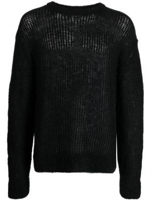 Плетен пуловер с кръгло деколте Simone Rocha черно