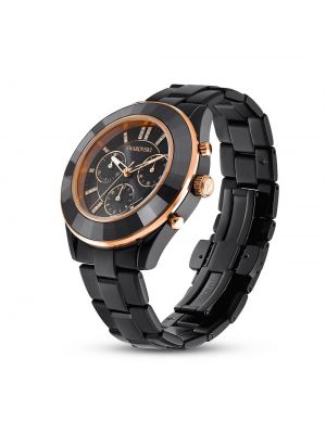 Часы Octea Lux Sport с черным металлическим браслетом, мм Swarovski