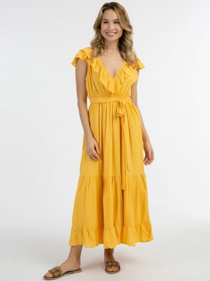 Dlouhé šaty Izia žltá