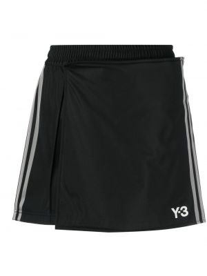 Pantaloni scurți din bumbac cu imagine Y-3 negru