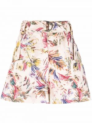 Trykt floral shorts Chufy hvit