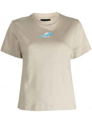 T-shirt en coton à imprimé Sport B. By Agnès B. beige
