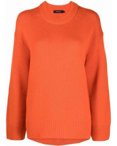Jersey de cachemir de tela jersey con estampado de cachemira Lisa Yang naranja