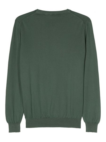 Bavlněný svetr s kulatým výstřihem Boglioli zelený