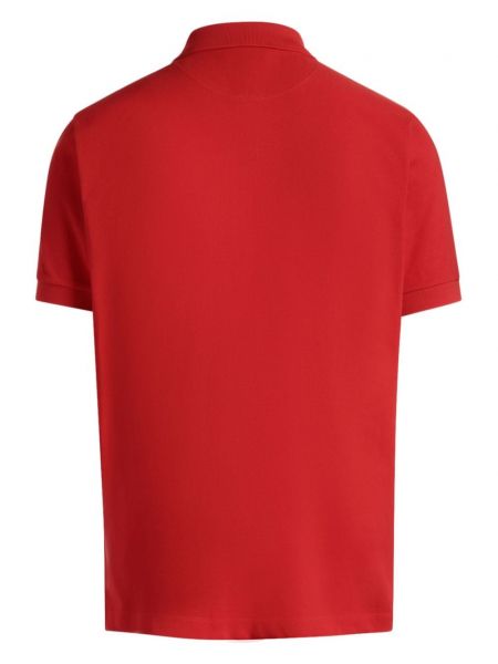 Medvilninis siuvinėtas polo marškinėliai Bally raudona