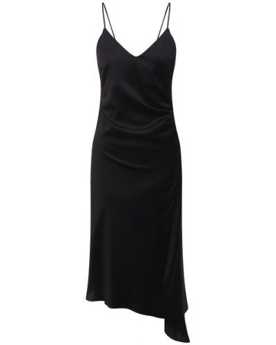 Платье из вискозы Mm6, черное