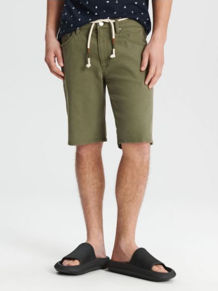 Pantaloni scurți din denim Sinsay verde