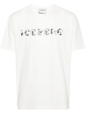 Pamut póló nyomtatás Iceberg fehér