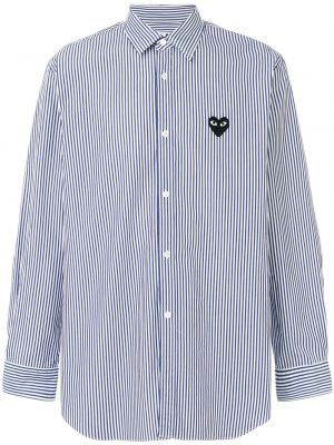 Marškiniai su širdelėmis Comme Des Garçons Play mėlyna