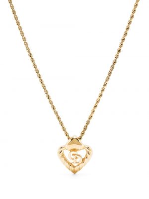 Μενταγιόν με μοτίβο καρδιά Christian Dior χρυσό