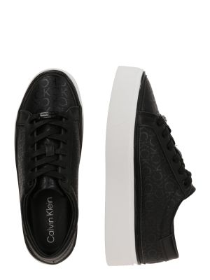 Csipkés fűzős sneakers Calvin Klein fekete