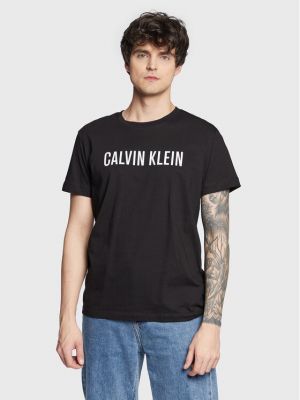 Тениска Calvin Klein Swimwear черно