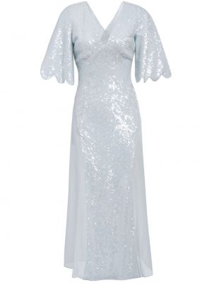 Μίντι φόρεμα με παγιέτες Markarian λευκό