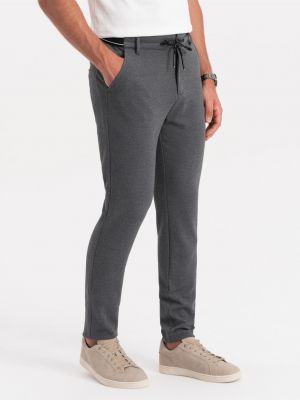 Pletené kalhoty Ombre šedé