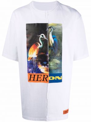 Camiseta con estampado Heron Preston blanco