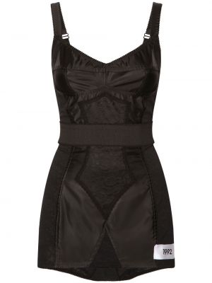 Mini obleka Dolce & Gabbana črna