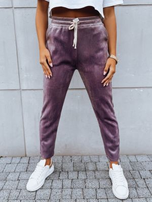 Teplákové nohavice Dstreet fialová