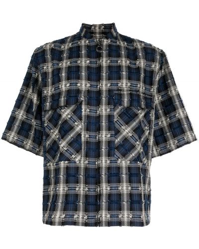 Camisa a cuadros manga corta Off Duty azul