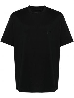 Памучна тениска с принт Y-3 черно