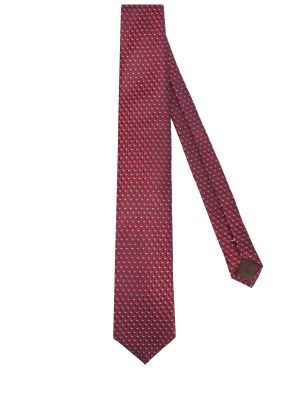 Шелковый галстук Canali бордовый