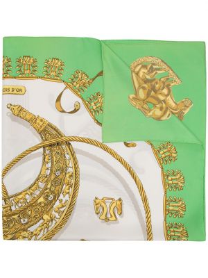 Sciarpa di seta Hermès verde