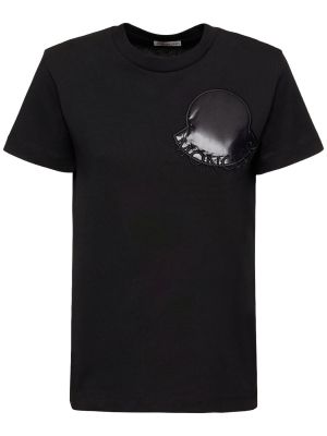 Camiseta de algodón Moncler negro