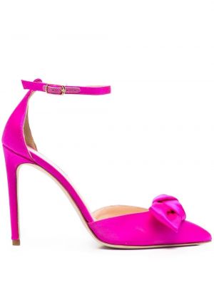 Полуотворени обувки с панделка Dee Ocleppo розово
