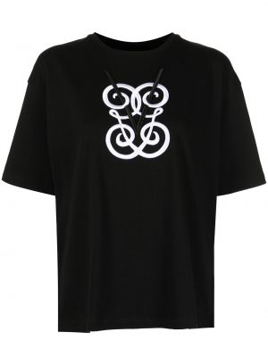 Camiseta con estampado Giambattista Valli negro