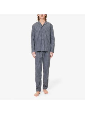Повседневная клетчатая хлопковая пижама Hanro