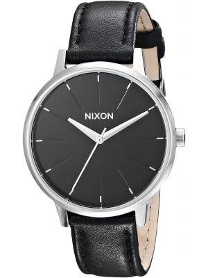 Кожаные часы Nixon черные