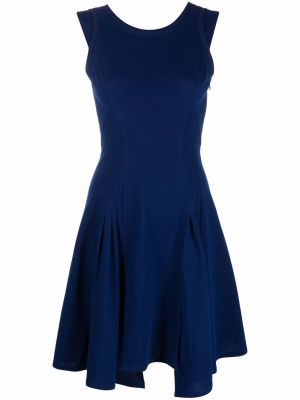 Sukienka rozkloszowana bez rękawów Christian Dior, niebieski