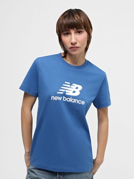 Бавовняна футболка New Balance синя