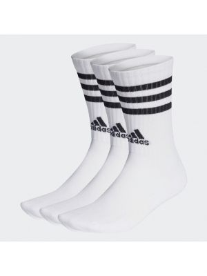 Ριγέ ριγέ ψηλές κάλτσες Adidas λευκό