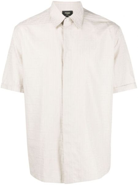 Chemise à imprimé Fendi blanc