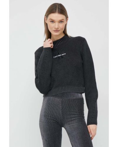 Памучен жилетка Calvin Klein Jeans черно