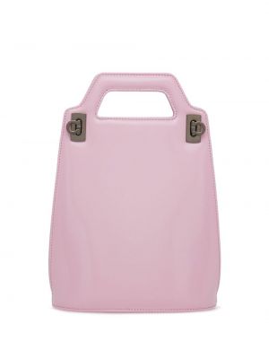 Δερμάτινη τσάντα Ferragamo ροζ