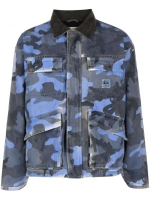 Hemd mit print mit camouflage-print Stüssy blau
