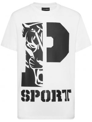 Sportshirt aus baumwoll mit print Plein Sport