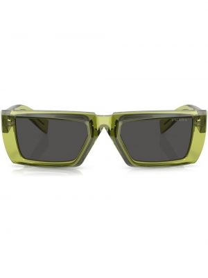 Lunettes de soleil en cristal Prada Eyewear vert