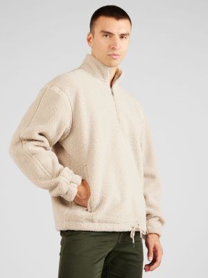 Fleece μπλούζα με φερμουάρ με φερμουάρ Adidas Originals μπεζ
