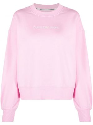 Trykt sweatshirt Calvin Klein Jeans rosa